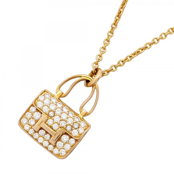 Hermes Hermès Constance Ashlet Necklace in 18KPG pink gold with diamonds for ... - Picture 1 of 10